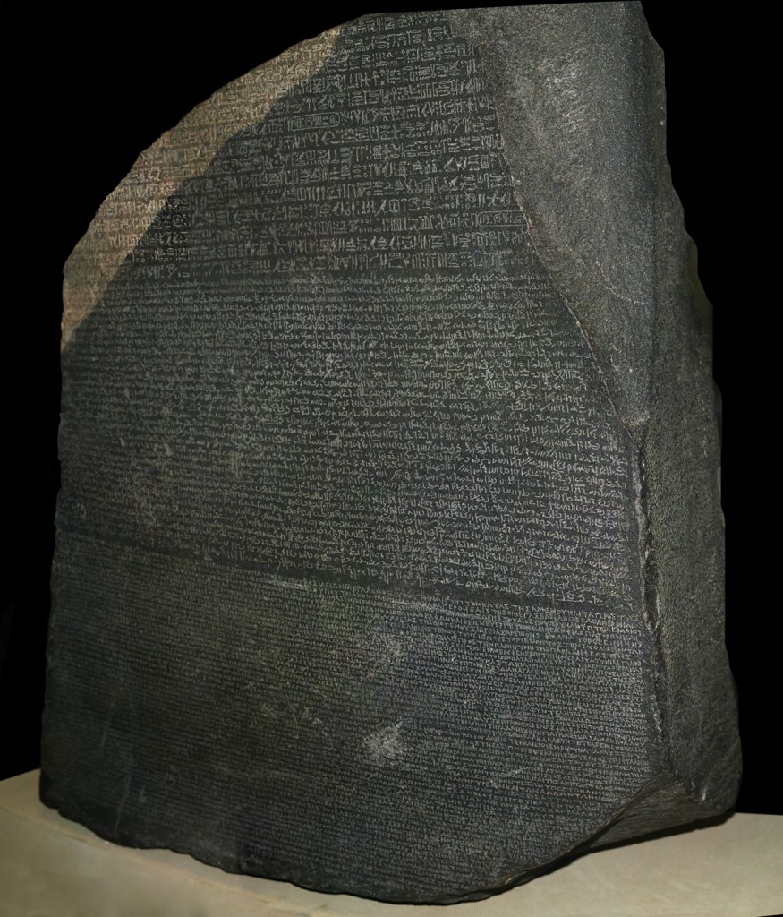La estela de Rosetta se puede ver en el Museo Británico. FOTO: BRITISH MUSEUM.
