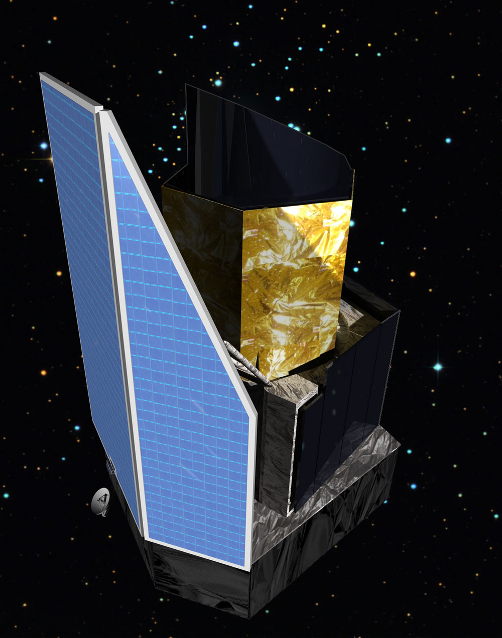 Recreació artística del satèl·lit Euclides. Font: AQUEIXA/Thales Alenia Space - Italy