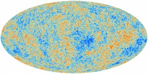 El Fondo Cósmico de Microondas - visto por Planck. Crédito: ESA & Planck Collaboration