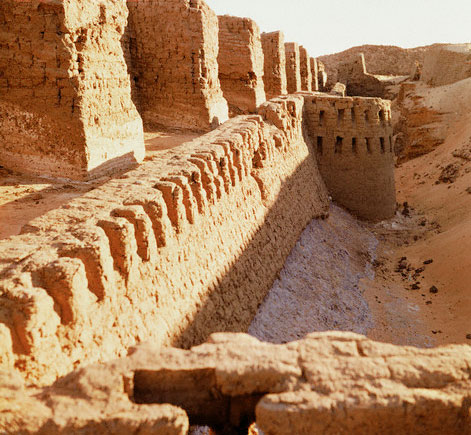 Fotografia de la fortalesa egípcia de Buhen, en la segona cascada del Nil.